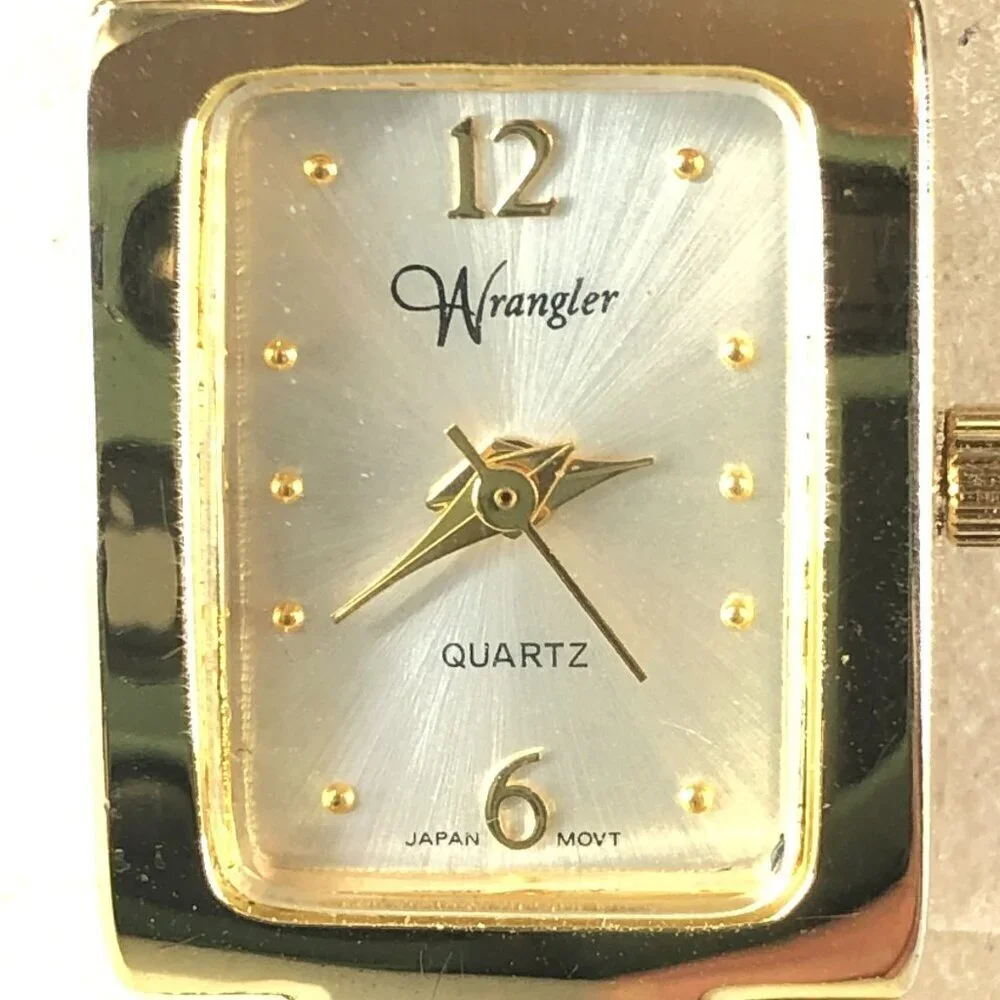 Wrangler Vintage Gold & Silver Tone Quartz Watch With Rhinestones